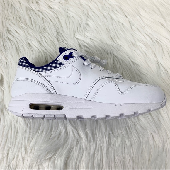 Nike Air Max 1 OG Women’s White Blue Plaid - Picture 4 of 8